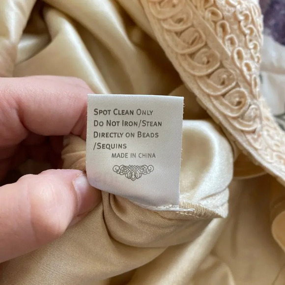 Vintage SUE WONG Nocturne Ivory Cream Lace Sheath Dress Cocktail Party Size 4 - Picture 10 of 10